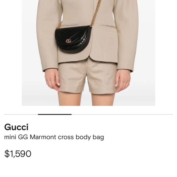 Authentic GUCCI mini GG Marmont crossbody bag - Picture 10 of 11